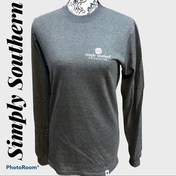 SIMPLY SOUTHERN Texas Signs Gray Long Sleeve Tee - Picture 2 of 9